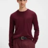 Pullover mit gesticktem Logo aus Schurwolle