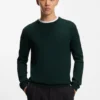 Pullover mit gesticktem Logo aus Schurwolle