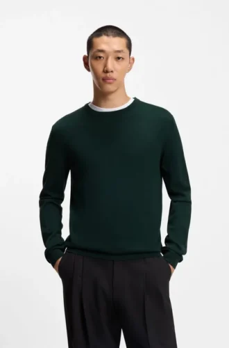Pullover mit gesticktem Logo aus Schurwolle