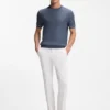 Pullover mit horizontalen Streifen aus einer Baumwollmischung Pullover mit horizontalen Streifen aus einer Baumwollmischung