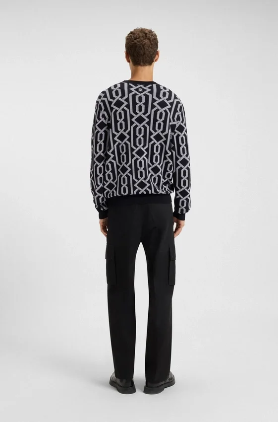 Pullover mit Jacquard-Muster in Regular-Fit Pullover mit Jacquard-Muster in Regular-Fit