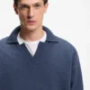 Pullover mit Johnny-Kragen aus Schurwolle Pullover mit Johnny-Kragen aus Schurwolle