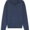 Pullover mit Johnny-Kragen aus Schurwolle Pullover mit Johnny-Kragen aus Schurwolle