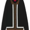 Pullover mit Kontraststreifen und Knopfleiste