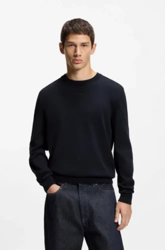 Pullover mit Logo-Detail aus Baumwolle
