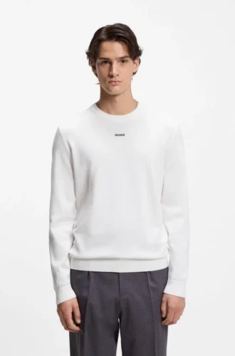 Pullover mit Logo-Detail aus Baumwolle