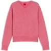 Pullover mit Logo-Detail aus Wollmischung