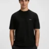 Pullover mit Logo-Detail und Rippstrick