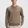 Pullover mit Logo-Etikett aus Baumwolle und Kaschmir