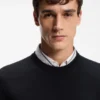Pullover mit Logo-Etikett aus Baumwolle und Kaschmir
