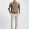 Pullover mit Logo-Etikett aus Baumwolle und Kaschmir