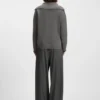 Pullover mit Spitzeneinsätzen aus Wolle und Kaschmir
