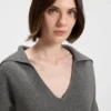 Pullover mit Spitzeneinsätzen aus Wolle und Kaschmir