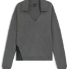Pullover mit Spitzeneinsätzen aus Wolle und Kaschmir