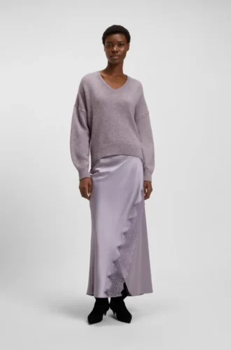 Pullover mit V-Ausschnitt aus italienischem Garn