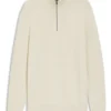 Pullover mit Viertelreißverschluss aus Baumwolle Pullover mit Viertelreißverschluss aus Baumwolle