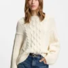Pullover mit Zopfmuster in Oversize-Passform
