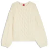 Pullover mit Zopfmuster in Oversize-Passform