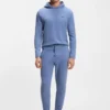 Pyjama-Hoodie aus Baumwollmischung mit Waffelstruktur