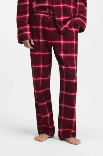 Pyjama-Hose mit Logo-Bund aus karierter Baumwolle