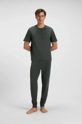 Pyjama-Hose mit Waffelstruktur aus einer Baumwollmischung
