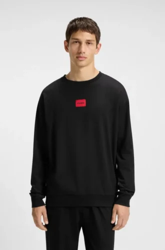 Pyjama mit rotem Logo aus Stretch-Baumwolle
