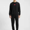 Pyjama mit rotem Logo aus Stretch-Baumwolle