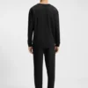 Pyjama mit rotem Logo aus Stretch-Baumwolle