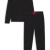 Pyjama mit rotem Logo aus Stretch-Baumwolle