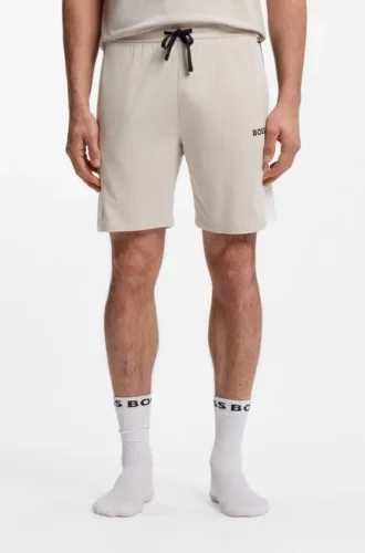 Pyjama-Shorts aus Baumwollmischung mit Colour-Blocking