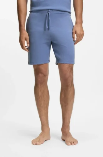 Pyjama-Shorts aus Baumwollmischung mit gesticktem Logo