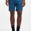 Pyjama-Shorts aus Baumwollmischung mit gesticktem Logo