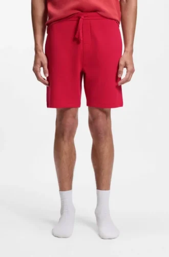 Pyjama-Shorts aus Baumwollmischung mit gesticktem Logo