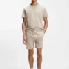 Pyjama-Shorts aus Baumwollmischung mit gesticktem Logo