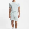 Pyjama-Shorts aus Baumwollmischung mit gesticktem Logo