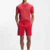 Pyjama-Shorts aus Baumwollmischung mit gesticktem Logo