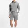 Pyjama-Shorts aus Baumwollmischung mit gesticktem Logo