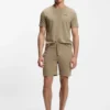 Pyjama-Shorts aus Baumwollmischung mit gesticktem Logo