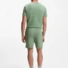Pyjama-Shorts aus Baumwollmischung mit gesticktem Logo