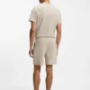 Pyjama-Shorts aus Baumwollmischung mit gesticktem Logo
