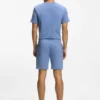 Pyjama-Shorts aus Baumwollmischung mit gesticktem Logo