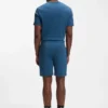Pyjama-Shorts aus Baumwollmischung mit gesticktem Logo