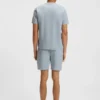 Pyjama-Shorts aus Baumwollmischung mit gesticktem Logo
