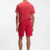 Pyjama-Shorts aus Baumwollmischung mit gesticktem Logo