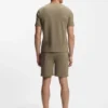 Pyjama-Shorts aus Baumwollmischung mit gesticktem Logo