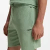 Pyjama-Shorts aus Baumwollmischung mit gesticktem Logo