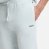 Pyjama-Shorts aus Baumwollmischung mit gesticktem Logo