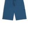 Pyjama-Shorts aus Baumwollmischung mit gesticktem Logo