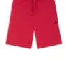 Pyjama-Shorts aus Baumwollmischung mit gesticktem Logo