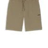 Pyjama-Shorts aus Baumwollmischung mit gesticktem Logo